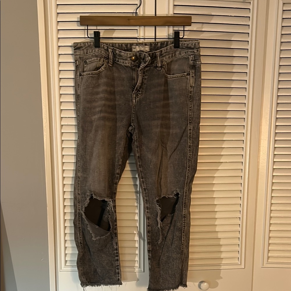 Free People Gray Denim Jeans